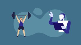 Fitness, Nutrition, and AI-Driven Health Planning cartoon animation - Powered by Shutterstock - Get 15% off with code: PIKWIZARD15