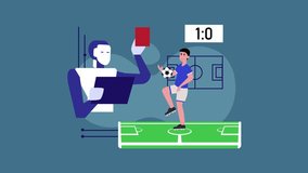 AI Referee and Soccer Player Futuristic Sports Technology cartoon animation - Powered by Shutterstock - Get 15% off with code: PIKWIZARD15
