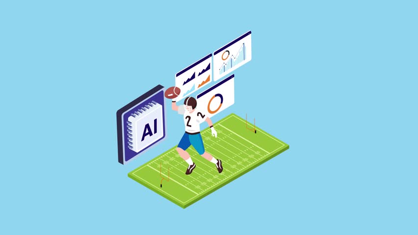 AI Integration in Sports: Football and Data Analysis 3d animation cartoon - Powered by Shutterstock - Get 15% off with code: PIKWIZARD15