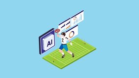 AI Integration in Sports: Football and Data Analysis 3d animation cartoon - Powered by Shutterstock - Get 15% off with code: PIKWIZARD15