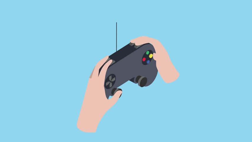 Hands holding a futuristic gaming controller with extended technology elements 3d animation cartoon - Powered by Shutterstock - Get 15% off with code: PIKWIZARD15