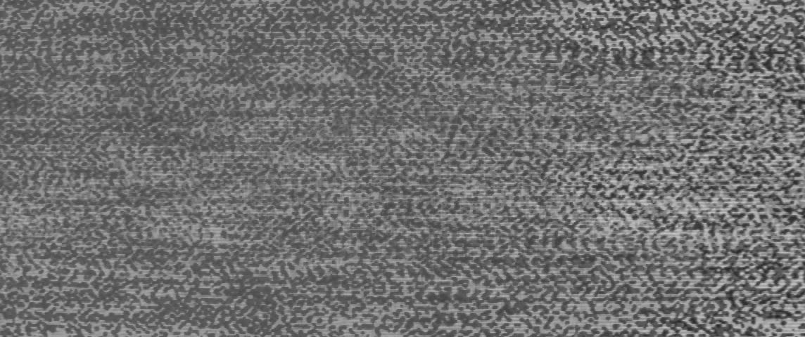 TV VCR static noise signal zooming-in anamorphic 5.7K video