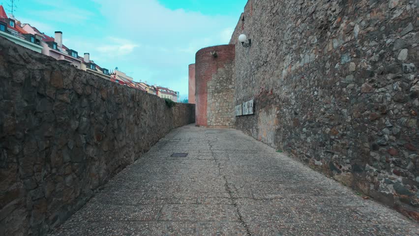 Medieval City Walls at the Bratislava Old Town in Slovakia