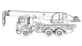 Car crane. Seamless loop turntable animation. 3D Illustration - Powered by Shutterstock - Get 15% off with code: PIKWIZARD15