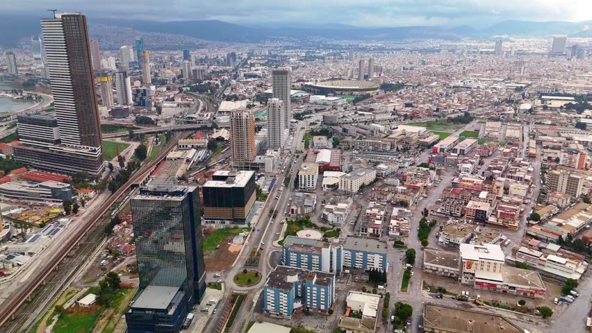 Izmir city center food market newly built skyscrapers halkapınar vicinity aerial shooting
