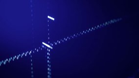 Abstract digital data visualization with a network of binary code and geometric patterns on a dark blue background. - Powered by Shutterstock - Get 15% off with code: PIKWIZARD15