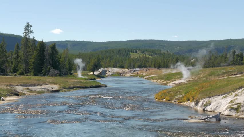The Firehole River is located in northwestern Wyoming, and is one of the two major tributaries of the Madison River. it join the Gibbon River at Madison Junction in Yellowstone National Park.