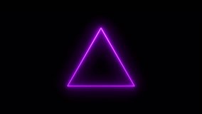 Neon triangle loading icon animation background UHD 4k video.	 - Powered by Shutterstock - Get 15% off with code: PIKWIZARD15