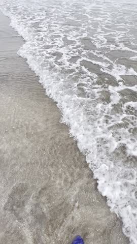 Ocean water waves at the beach