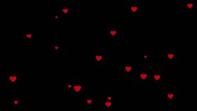 Rising Red Hearts Animation on Transparent Background with Alpha Channel. Romantic Love Overlay for Wedding and Valentine's Day. Red hearts rise up - Powered by Shutterstock - Get 15% off with code: PIKWIZARD15