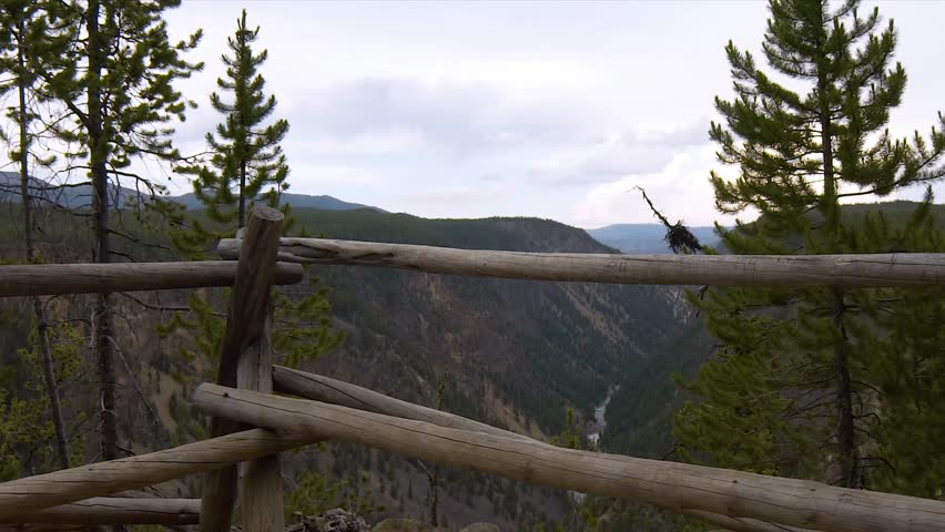 Footage of Beautiful hike in Yellowstone National Park, Wyoming, USA.