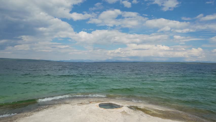 Yellowstone lake in Yellowstone National Park.