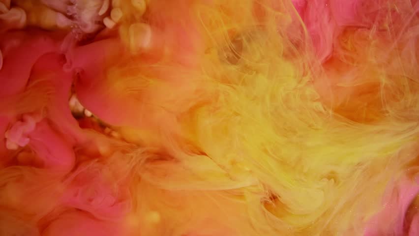 A stunning and vibrant abstract color burst featuring lively pink and yellow swirling patterns