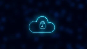 Cloud computing for data storage and transfer for safety, Cloud icon with data icon on the background - Powered by Shutterstock - Get 15% off with code: PIKWIZARD15