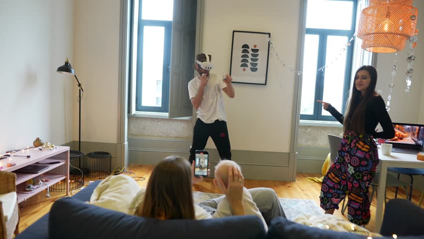 Engaging in Fun with Virtual Reality in a Cozy and Comfortable Living Room Environment