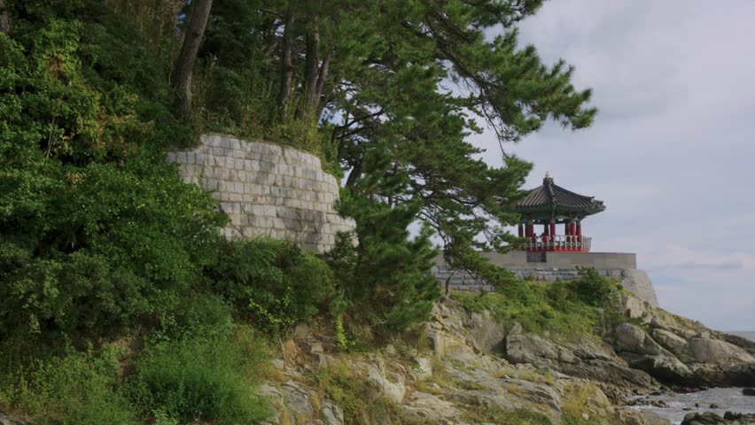 Small Temple on Songjeong Beach, Busan, South Korea