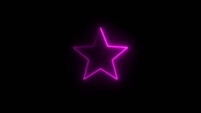 Neon light star frame loading icon background. Glowing neon star icon sign animation. neon lights line star background. - Powered by Shutterstock - Get 15% off with code: PIKWIZARD15