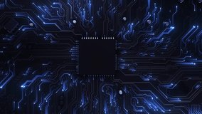 Electronic board Digital Data moving Computer AI chip CPU Circuit Board Artificial intelligence AI, data mining backgrounds. modern Computer Processing data. Motherboard digital chip High tech surface - Powered by Shutterstock - Get 15% off with code: PIKWIZARD15