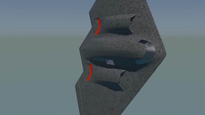 B-2 jet - flying on sky .