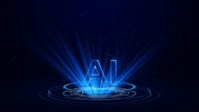 Power of Artificial intelligence technology halogen brain neural networks AI Quantum computer chipset technologies concept. Modern technology circuit board texture background design. Waves flow chip - Powered by Shutterstock - Get 15% off with code: PIKWIZARD15