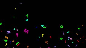 ABC Objects Explosion is Alpha motion footage for education films and cinematic in ABCs scene. Also good background for scene and titles, logos. - Powered by Shutterstock - Get 15% off with code: PIKWIZARD15