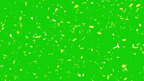 Loop Animation of Gold Confetti Falling on Green Screen - Powered by Shutterstock - Get 15% off with code: PIKWIZARD15