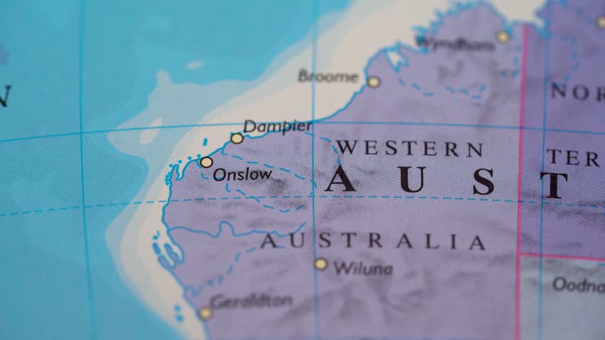  View of Northern Australia on a world map 4K