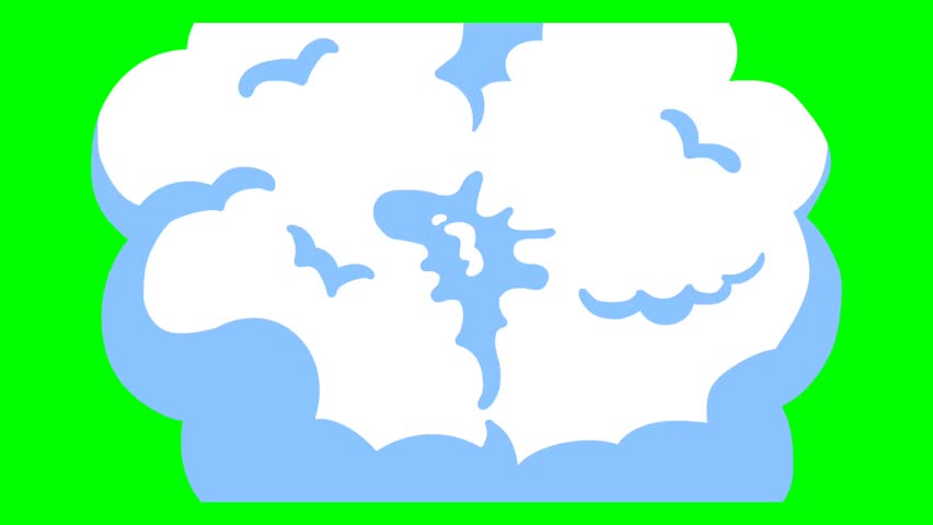 Seamless Cartoon Smoke Animation with Green Screen Background - Powered by Shutterstock - Get 15% off with code: PIKWIZARD15