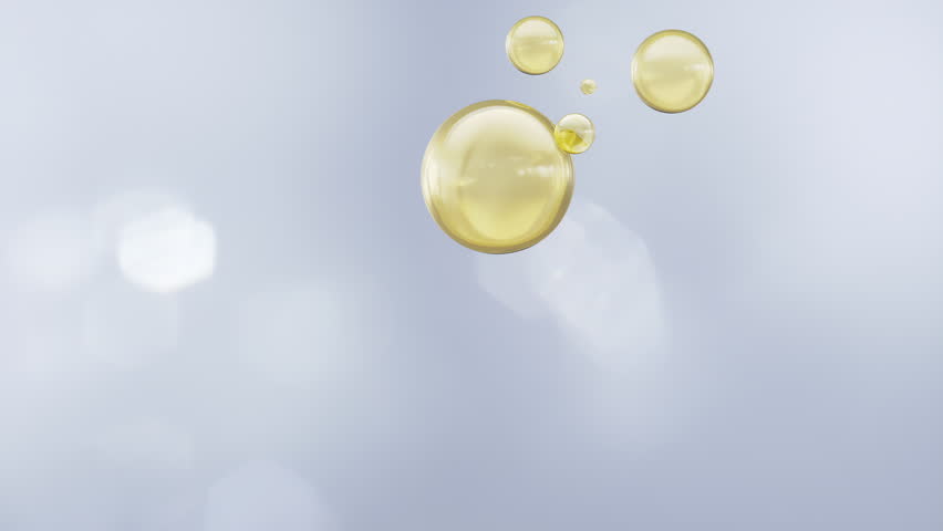 Liquid oil or serum shampoo drop to Hair root, 3d Animation of hair growth.