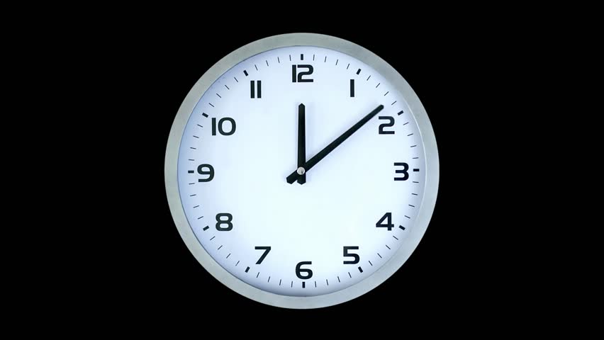 closeup animation watch with background hand ticking fast forward timelapse isolated clock clip animation