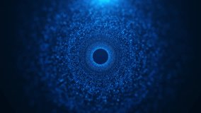 Science and technology Futuristic abstract background with Glowing blue circles. circles dashed lines and flashing amber and blue data lights. Technology network concept. Modern cyberspace innovation. - Powered by Shutterstock - Get 15% off with code: PIKWIZARD15