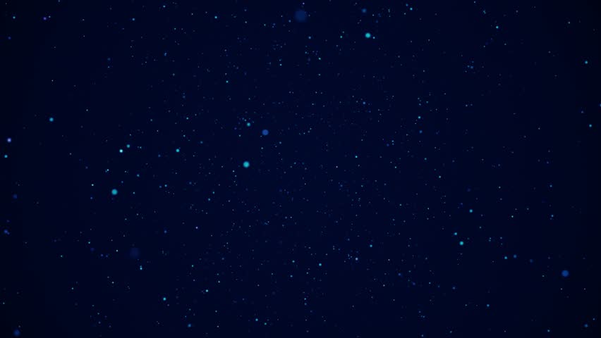 Space dark blue background, sci-fi background in 4k, particle motion, particle flow