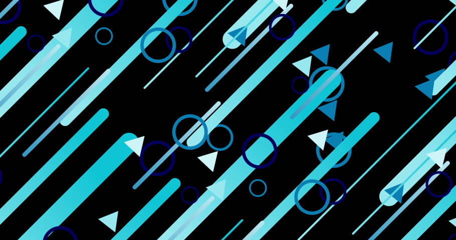 Geometric shape abstract loop animation. Infinity Motion Graphic Shapes loop animation on black background