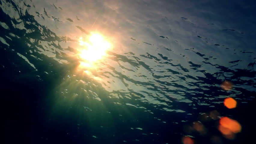 Sunset from underwater