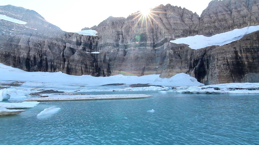 Glacier lake in Glacier National Park Montana