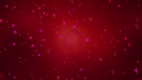 Loopable background with gliding red hearts - dreamy, romantic, floating gracefully through glowing heart particles, a festive and tender atmosphere perfect for Valentine's Day or Wedding - Powered by Shutterstock - Get 15% off with code: PIKWIZARD15