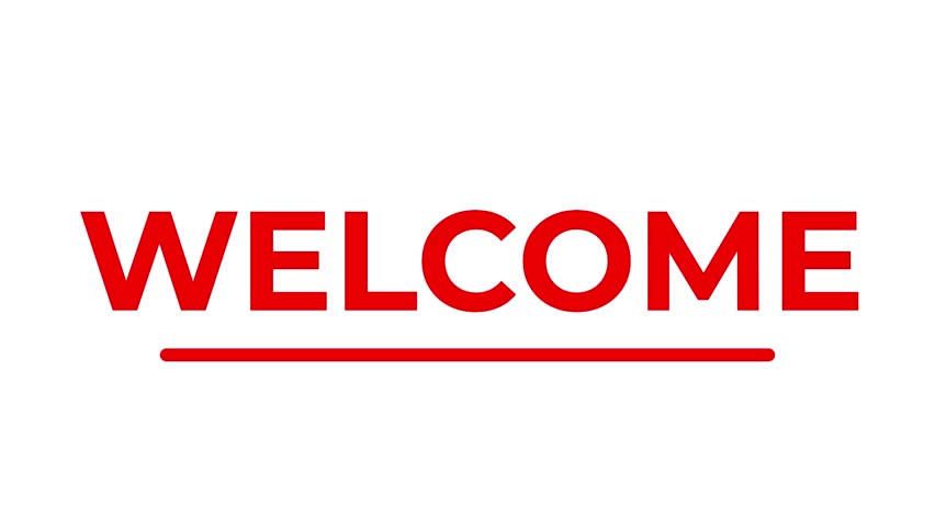 Welcome symbol animation in HD