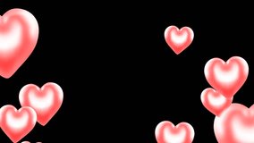 Heart-shaped helium balloons float upward, heart balloons with alpha channel. - Powered by Shutterstock - Get 15% off with code: PIKWIZARD15