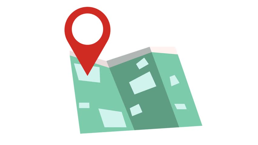 animation of map and location pin. pin map. location pin. location map. pin