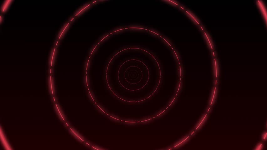 Looping İnfinity Tunnel Red Background 4K