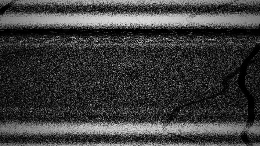 Snow or background noise on TV. Analog noise distortion on TV. Detuned analog TV. Seamless loop