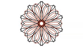  Red and White Floral Mandala Drawing Animation. Hand Drawn Colorful Snowflake Sketch. - Powered by Shutterstock - Get 15% off with code: PIKWIZARD15