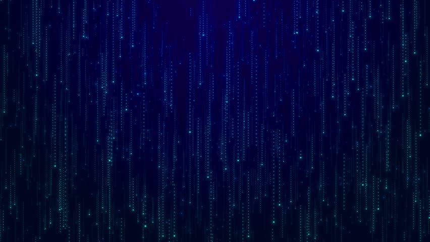 Blue Falling Matrix Digital Rain Matrix style Cyrillic alphabet code rain effect Animation Background. Particles glitter awards dust floor festive rain Luminous particles dropping Events, celebrations - Powered by Shutterstock - Get 15% off with code: PIKWIZARD15