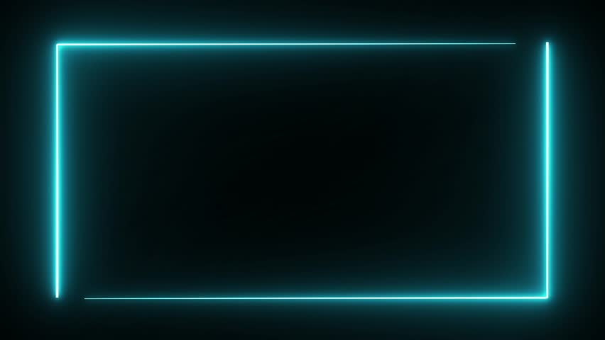 neon border frame, blue glowing border, rectangle, square, frame, black screen frame, border black screen, glowing frame, glowing border