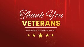 vietnam veteran day background. footage thank you vietnam veteran text animation with firework effect light reflection. ideal for vietnam veterans day greetings project or etc - Powered by Shutterstock - Get 15% off with code: PIKWIZARD15