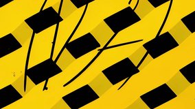 Bold graphic pop-art design with high-contrast yellow and black geometric diamond shapes, scratches, paint smudges, and dynamic abstract digital layers - Powered by Shutterstock - Get 15% off with code: PIKWIZARD15