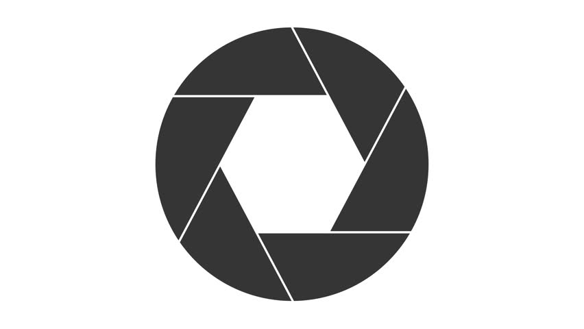 Aperture Diaphragm Motion Graphic illustrative Animation. DSLR Camera Aperture Opening and closing. Adjustment Setting for light and Focal Length. Simple Simulation	

