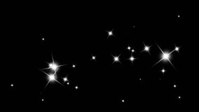 Stars Blinking On Alpha Channel. White Twinkle Star Moving In Sky, Animation Of Blinking Stars Moving On Black Background, Glittering Particle Glowing Start Background Deep Black Space - Powered by Shutterstock - Get 15% off with code: PIKWIZARD15