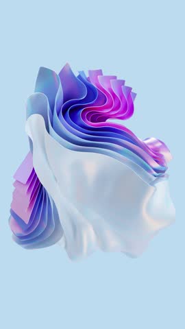 abstract background with waving cloth, 4k vertical video of levitating drapery, fashion wallpaper with textile, 3d render