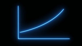 Neon business graph chart icon animation. Neon business growth chart. - Powered by Shutterstock - Get 15% off with code: PIKWIZARD15